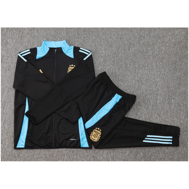 Kids Argentina Jacket + Pants Training Suit Black 2024