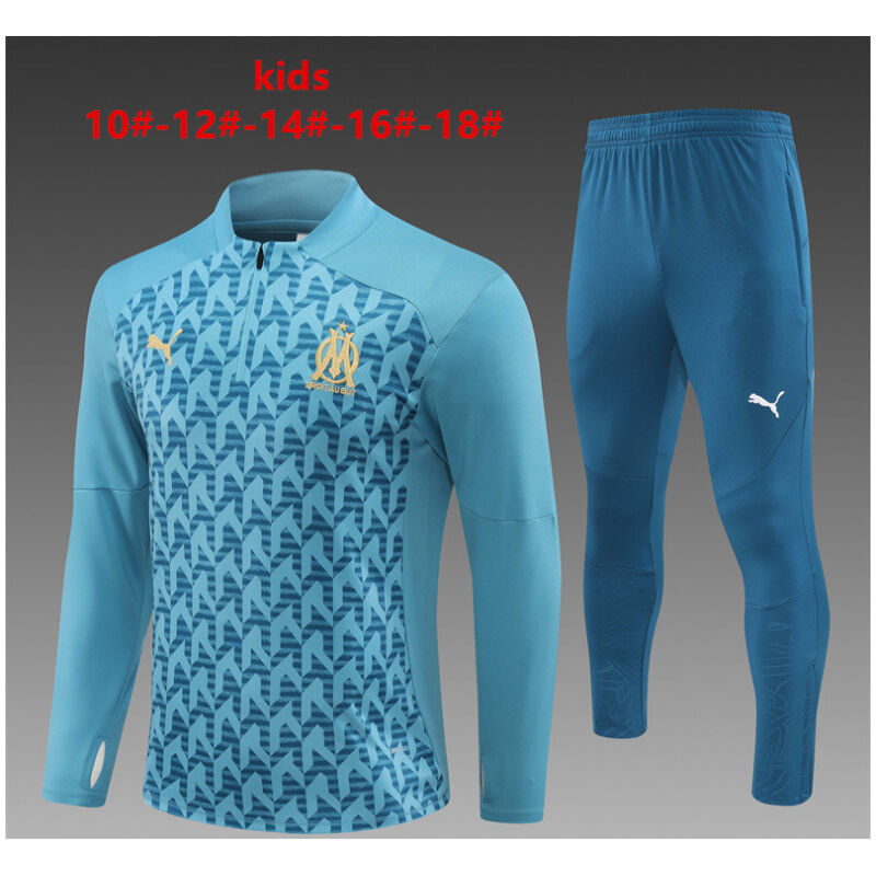 Kids Olympique Marseille Training Suit Aqua 2024/25