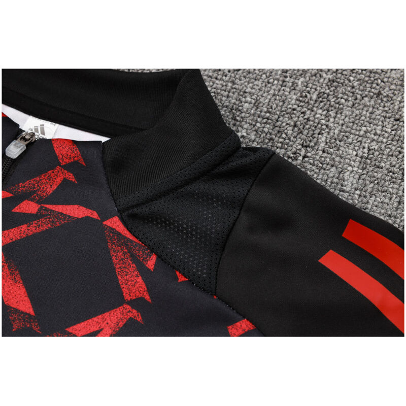 Mens Manchester United Training Suit Black – Red 2024/25