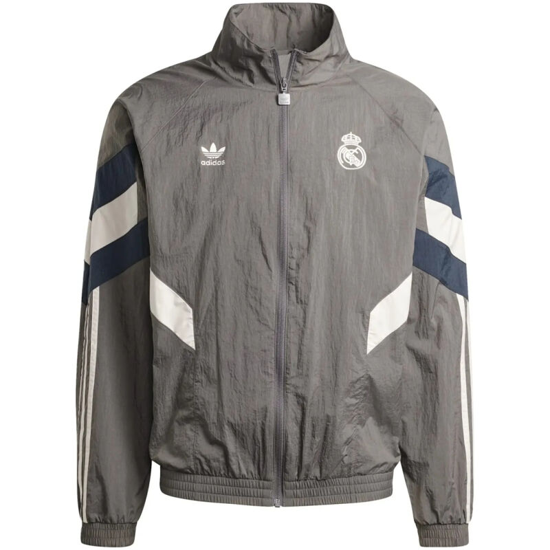 Mens Real Madrid adidas Originals LFSTLR Anthem Track Top Charcoal 2024/25