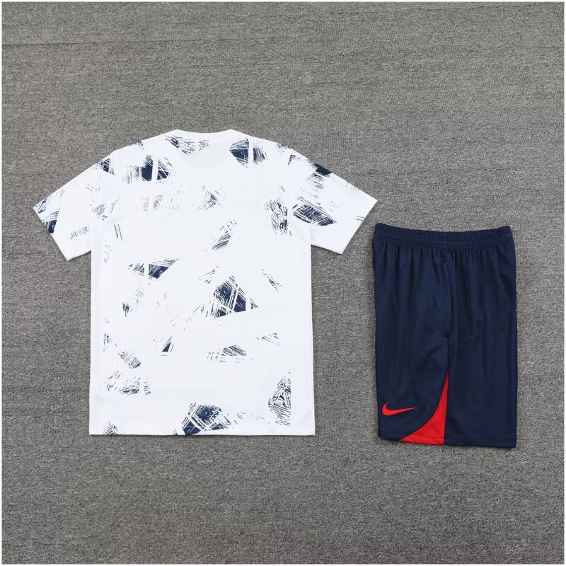Mens PSG Short Training Suit White 2024/25