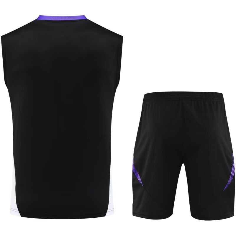 Mens Real Madrid Singlet Suit Black 2024/25