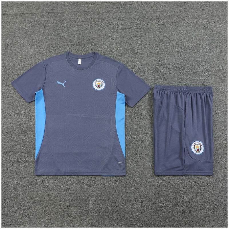 Mens Manchester City Short Training Suit Grey 2024/25