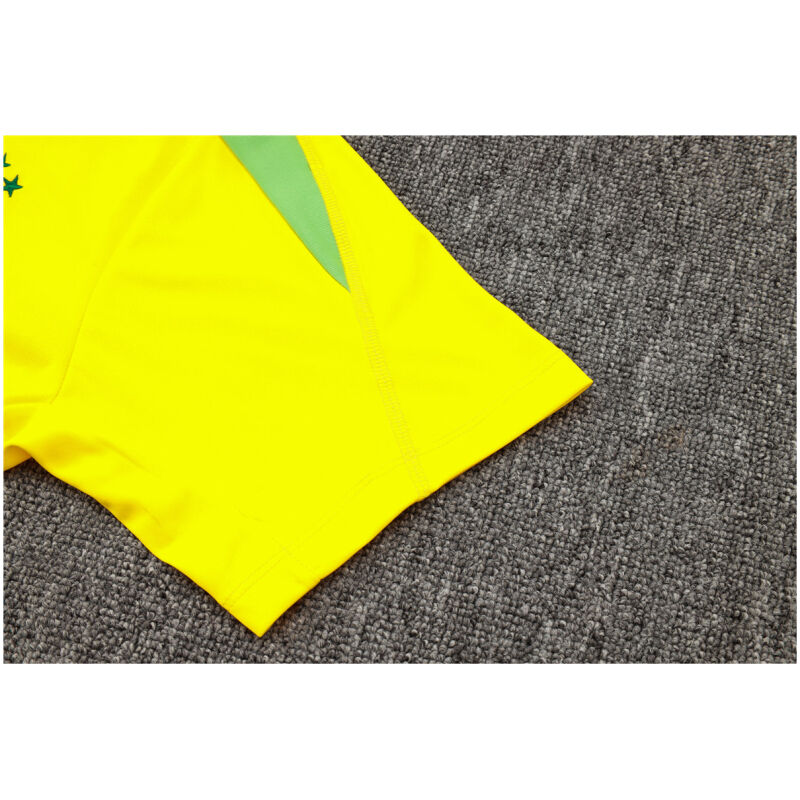 Mens Brazil Short Training Suit Yellow 2024