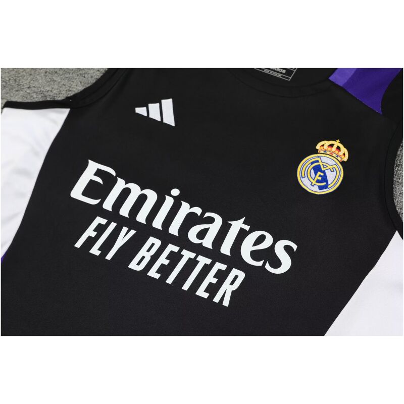 Mens Real Madrid Singlet Suit Black 2024/25