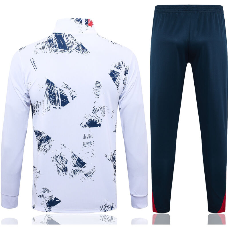 Mens PSG Jacket + Pants Training Suit White 2024/25