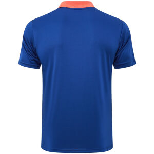 Mens Netherlands Polo Shirt Blue 2024