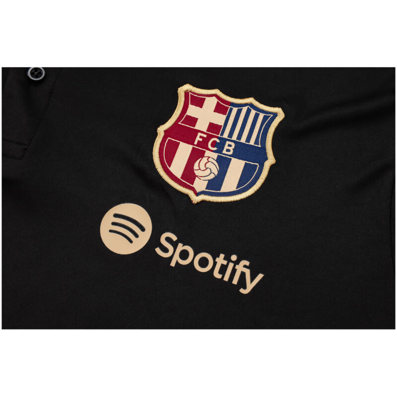 Mens Barcelona Polo Shirt Black 2024/25
