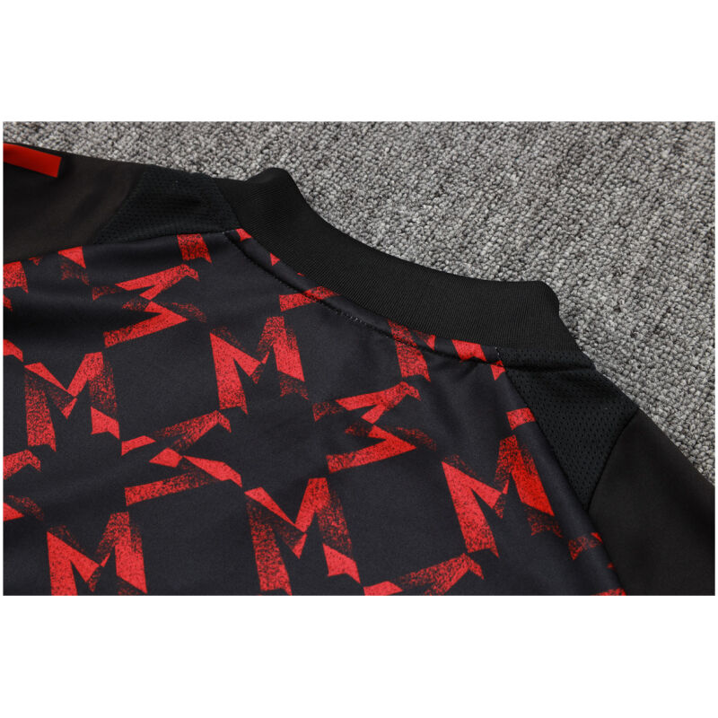 Mens Manchester United Training Suit Black – Red 2024/25