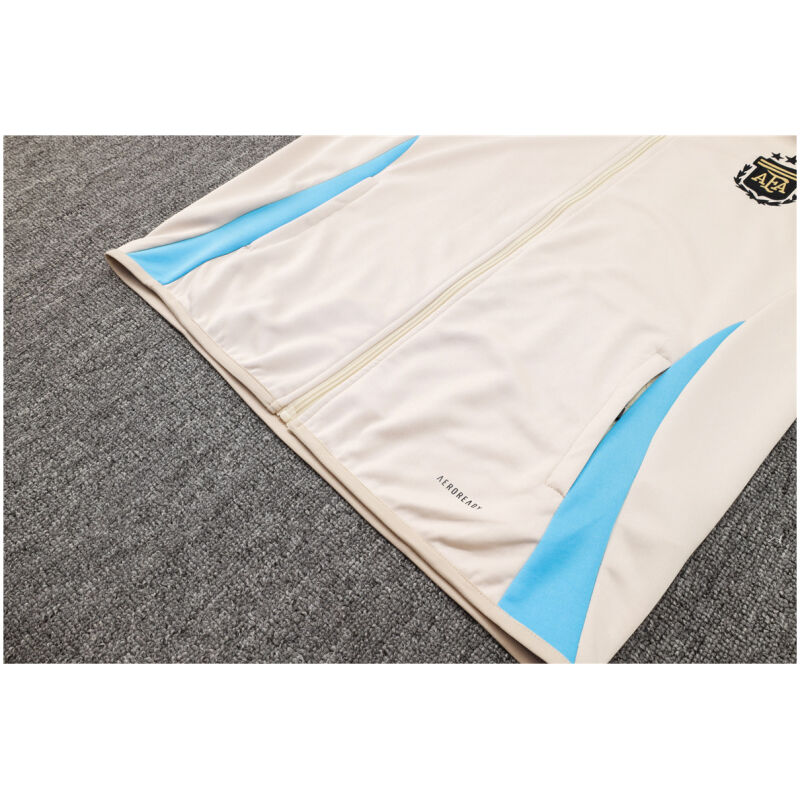 Mens Argentina Jacket + Pants Training Suit Cream 2024