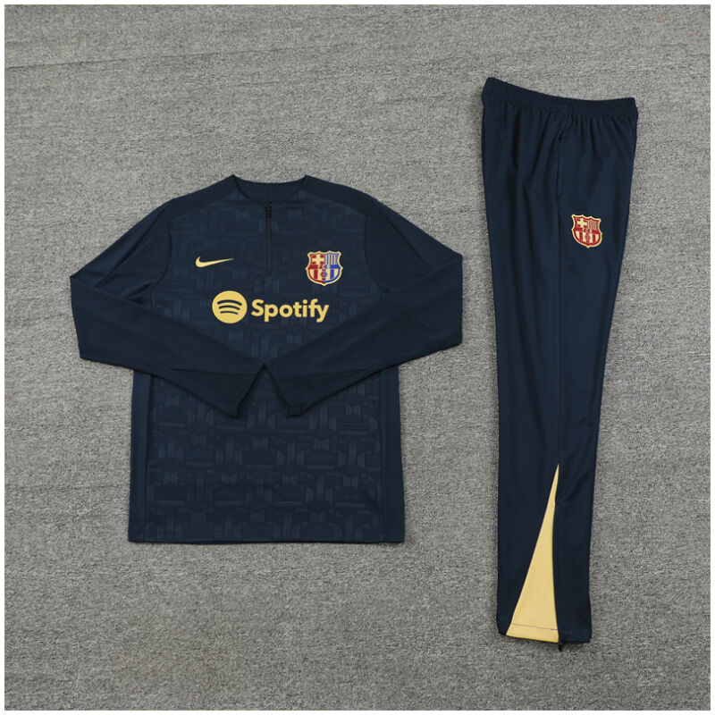 Kids Barcelona Training Suit Dark Blue 2024/25