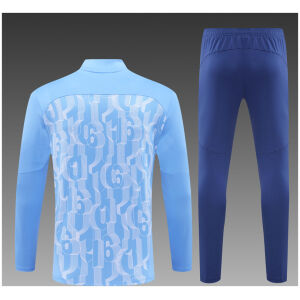 Kids Manchester City Training Suit Blue Pattern 2024/25