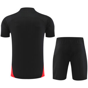 Mens AC Milan Short Training Suit Black 2024/25
