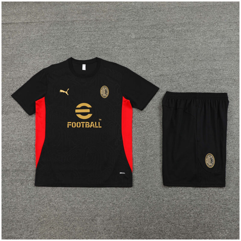 Kids AC Milan Short Training Suit Black 2024/25