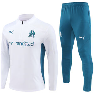 Mens Olympique Marseille Training Suit White 2024/25