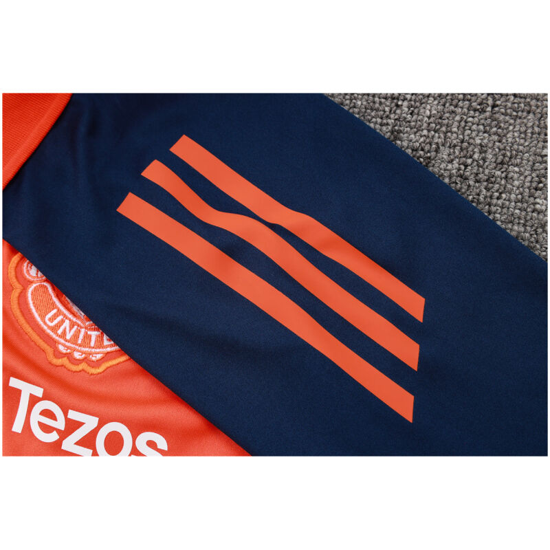 Mens Manchester United Polo Shirt Orange 2024/25