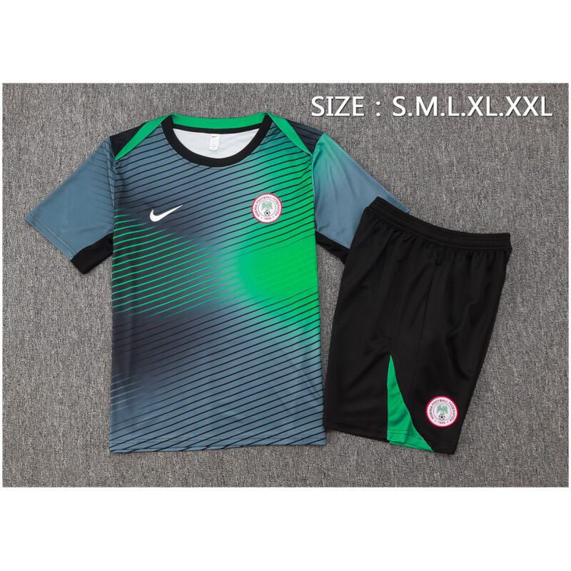 Mens Nigeria Short Training Suit Green 2024