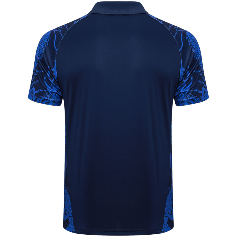 Mens Real Madrid Polo Shirt Blue Dragon 2024/25