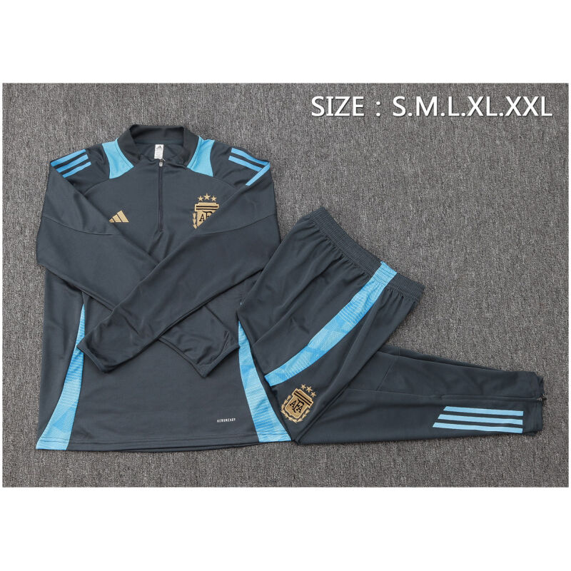 Mens Argentina Training Suit Grey 2024/25