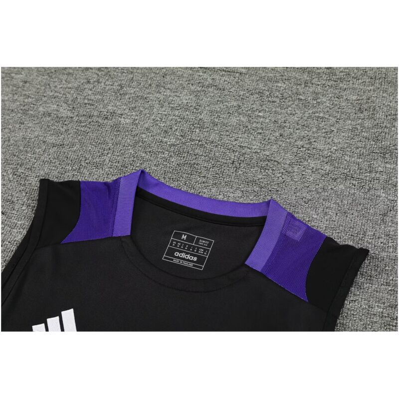 Mens Real Madrid Singlet Suit Black 2024/25