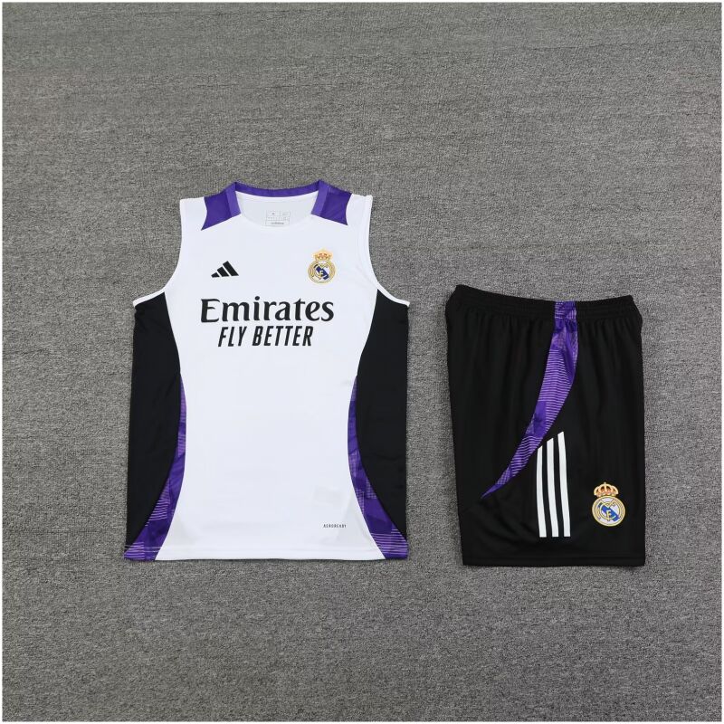 Mens Real Madrid Singlet Suit White 2024/25
