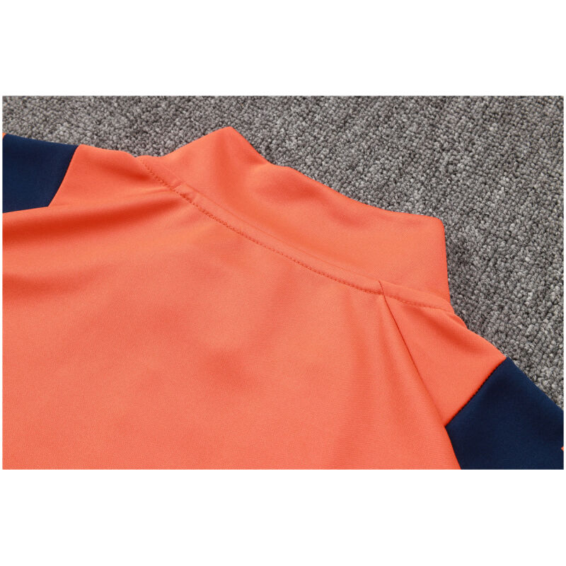 Mens Manchester United Jacket + Pants Training Suit Orange 2024/25
