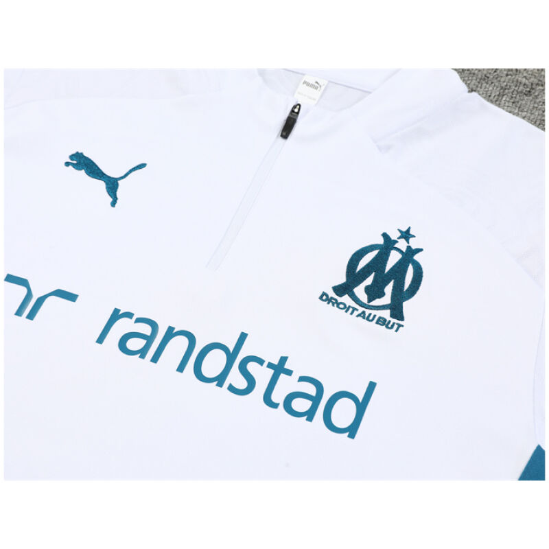 Mens Olympique Marseille Training Suit White 2024/25