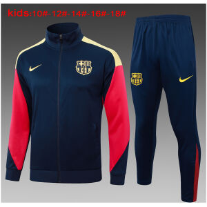 Kids Barcelona Jacket + Pants Training Suit Royal 2024/25