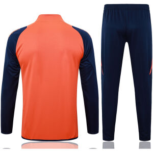 Mens Manchester United Jacket + Pants Training Suit Orange 2024/25