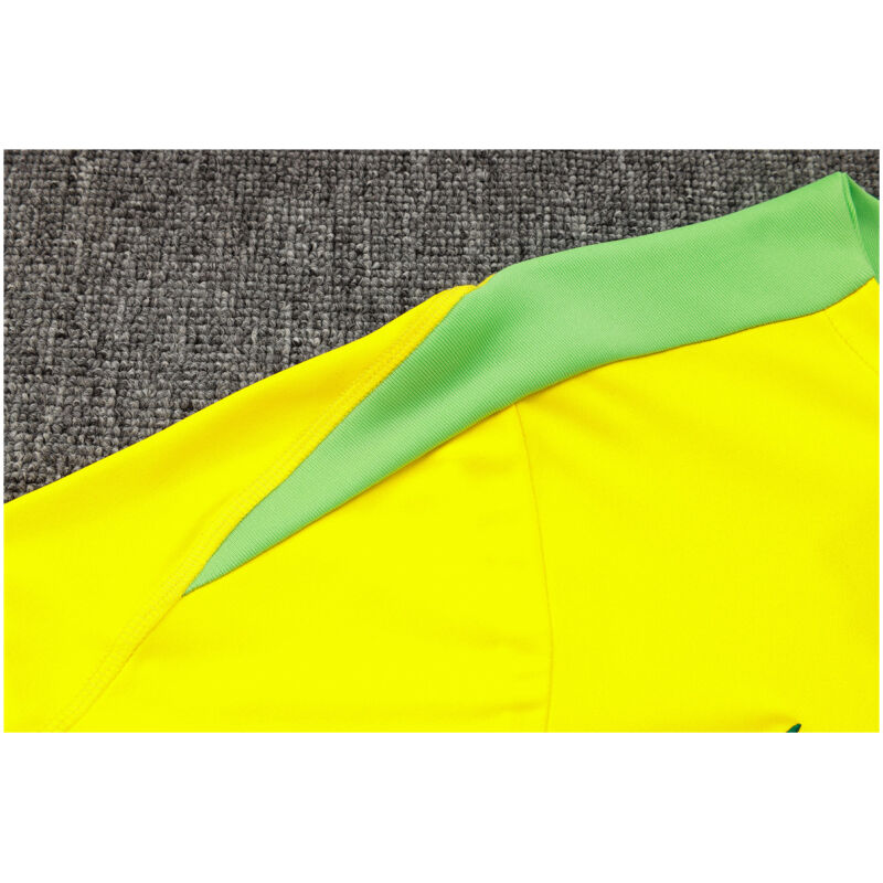 Mens Brazil Short Training Suit Yellow 2024