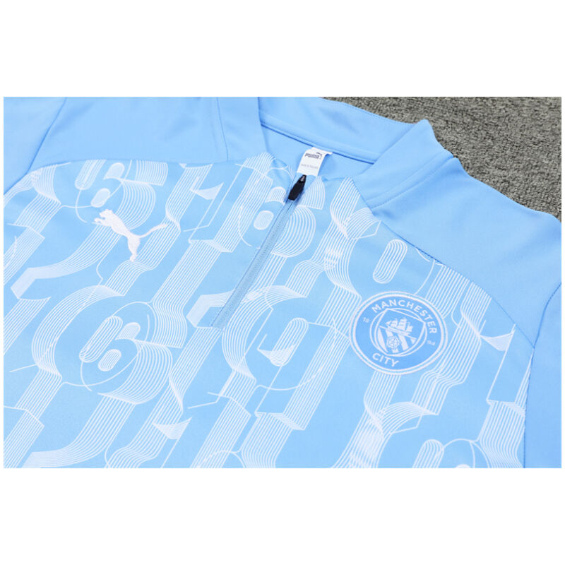 Mens Manchester City Training Suit Blue Pattern 2024/25