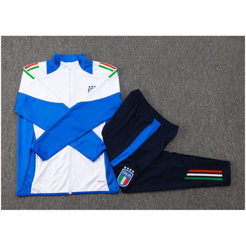 Kids Italy Jacket + Pants Training Suit White 2024