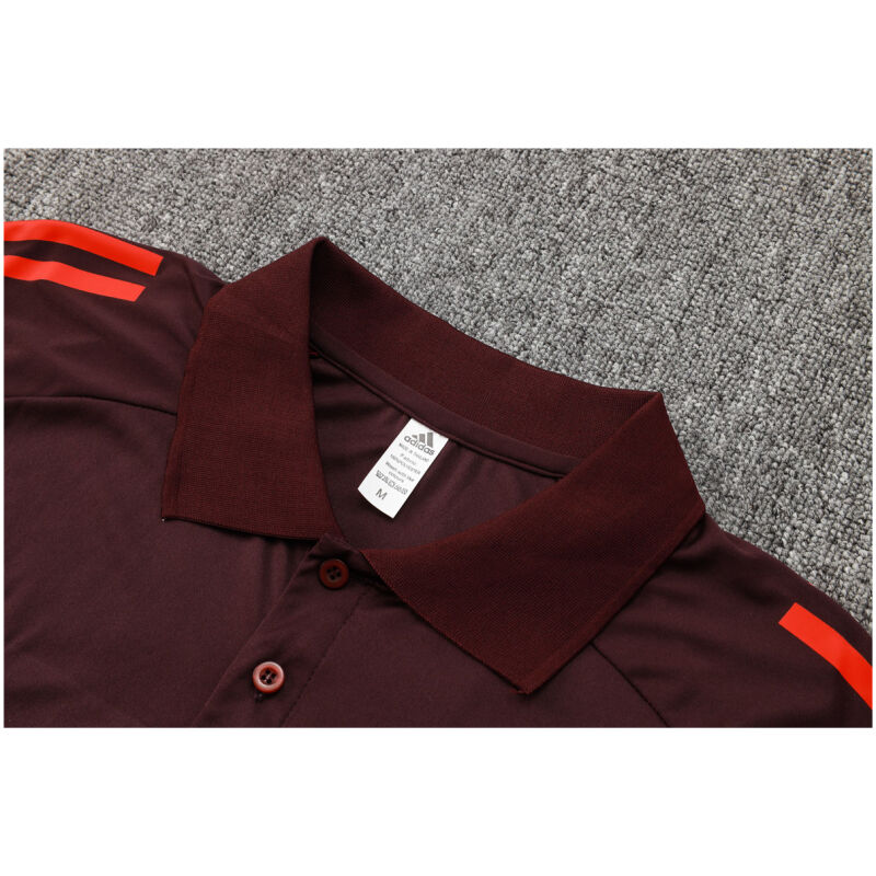 Mens Bayern Munich Polo Shirt Burgundy 2024/25