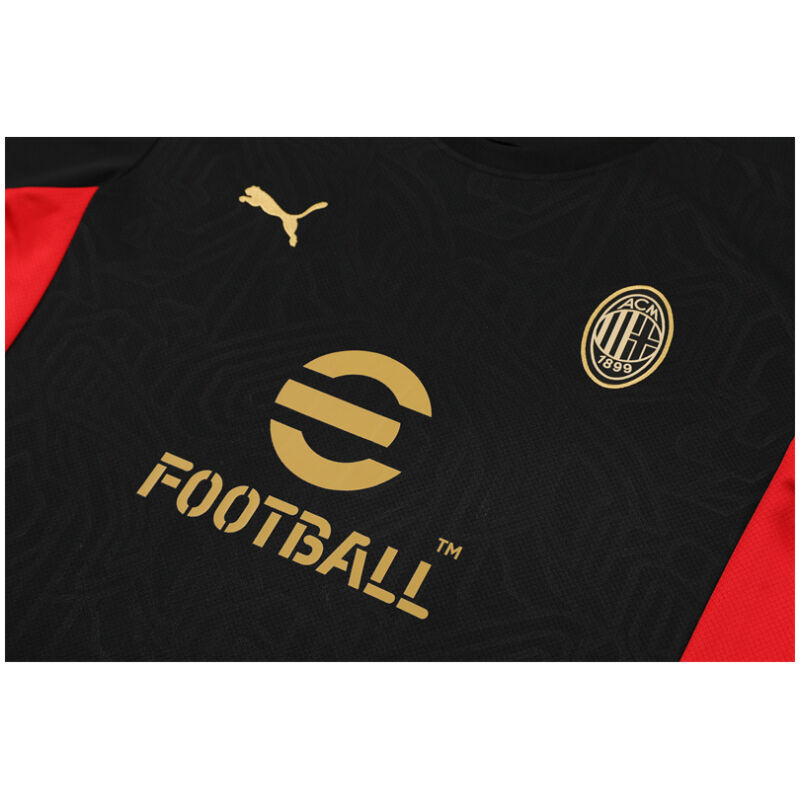 Mens AC Milan Short Training Suit Black 2024/25