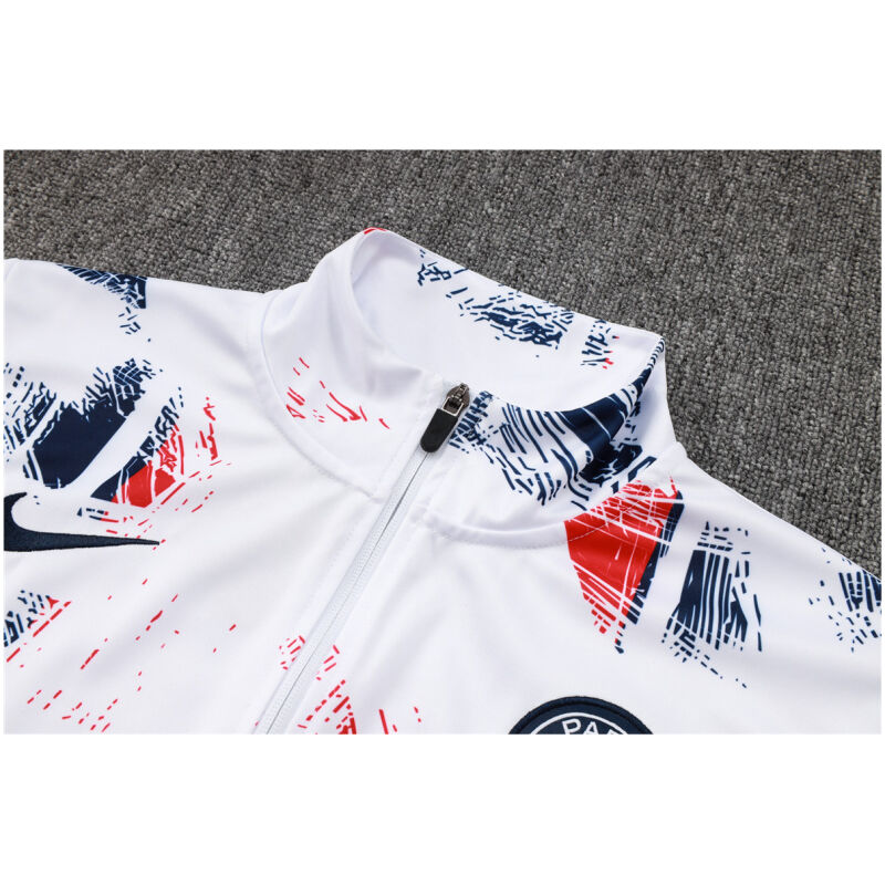 Mens PSG Jacket + Pants Training Suit White 2024/25