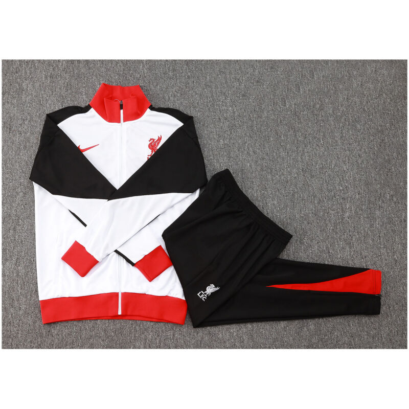 Kids Liverpool Jacket + Pants Training Suit White 2024/25