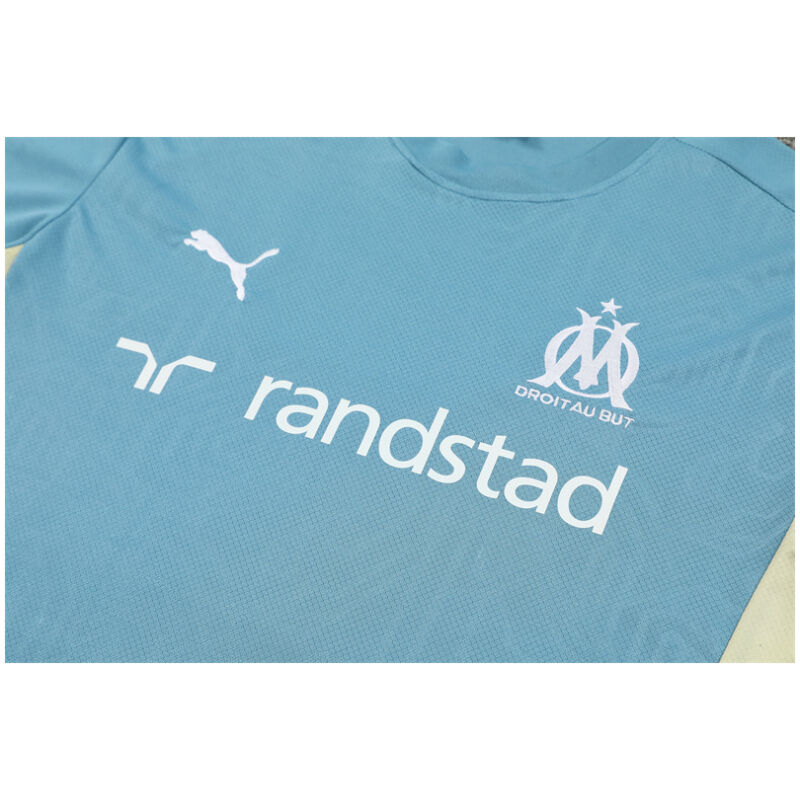 Mens Olympique Marseille Short Training Suit Ash Blue 2024/25