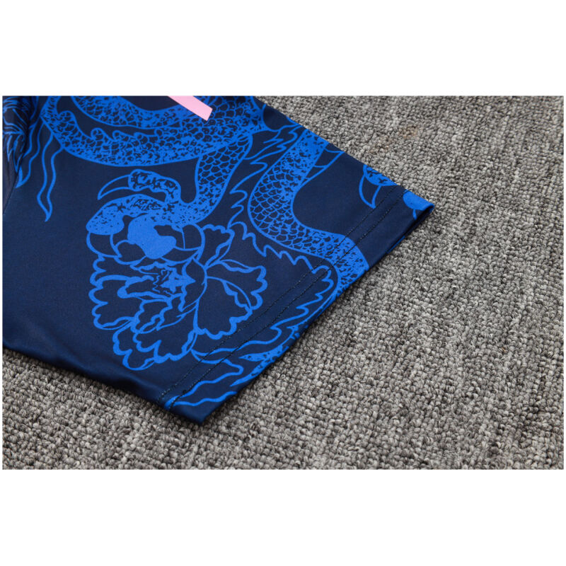 Mens Real Madrid Polo Shirt Blue Dragon 2024/25