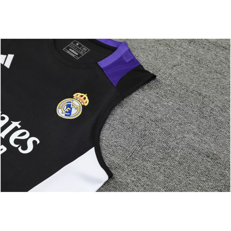 Mens Real Madrid Singlet Suit Black 2024/25