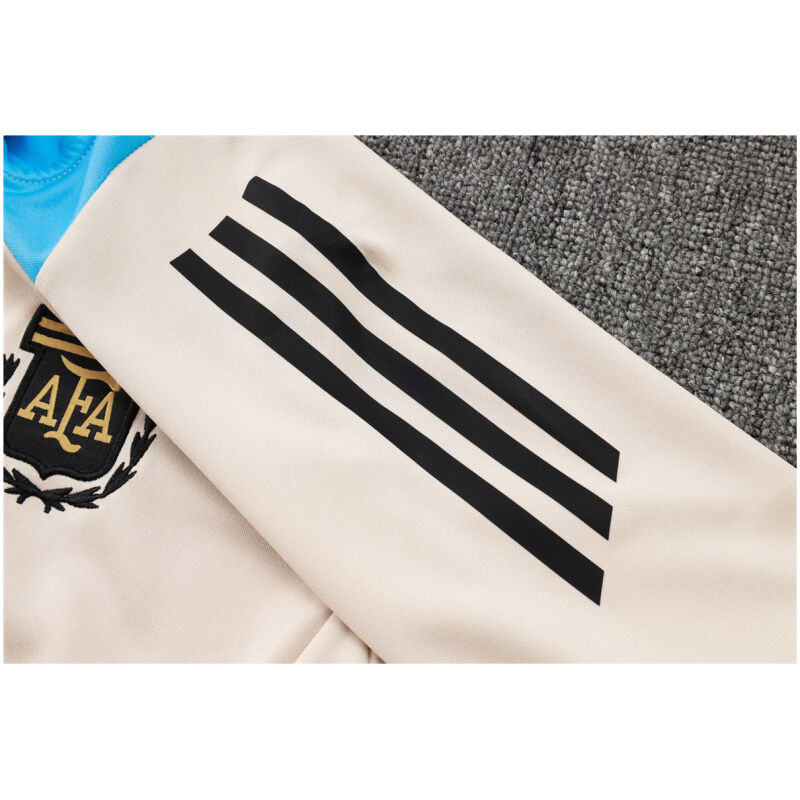 Mens Argentina Jacket + Pants Training Suit Cream 2024