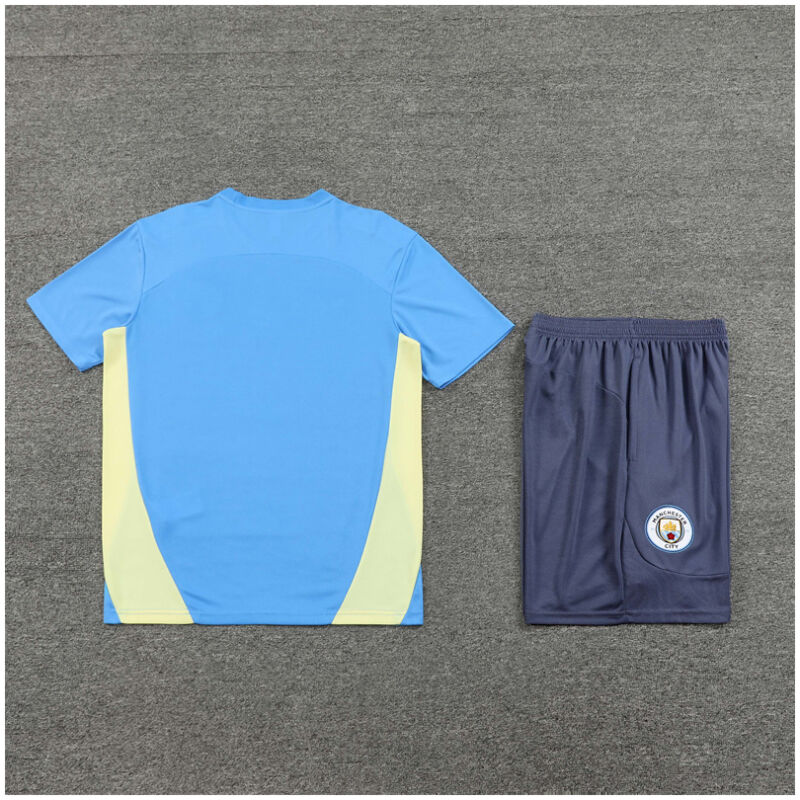 Kids Manchester City Short Training Suit Blue 2024/25