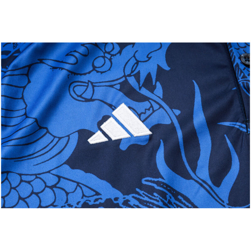 Mens Real Madrid Polo Shirt Blue Dragon 2024/25