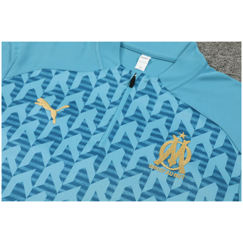 Mens Olympique Marseille Training Suit Aqua 2024/25