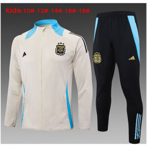 Kids Argentina Jacket + Pants Training Suit Cream 2024