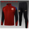 Kids Barcelona Jacket + Pants Training Suit Burgundy 2024/25