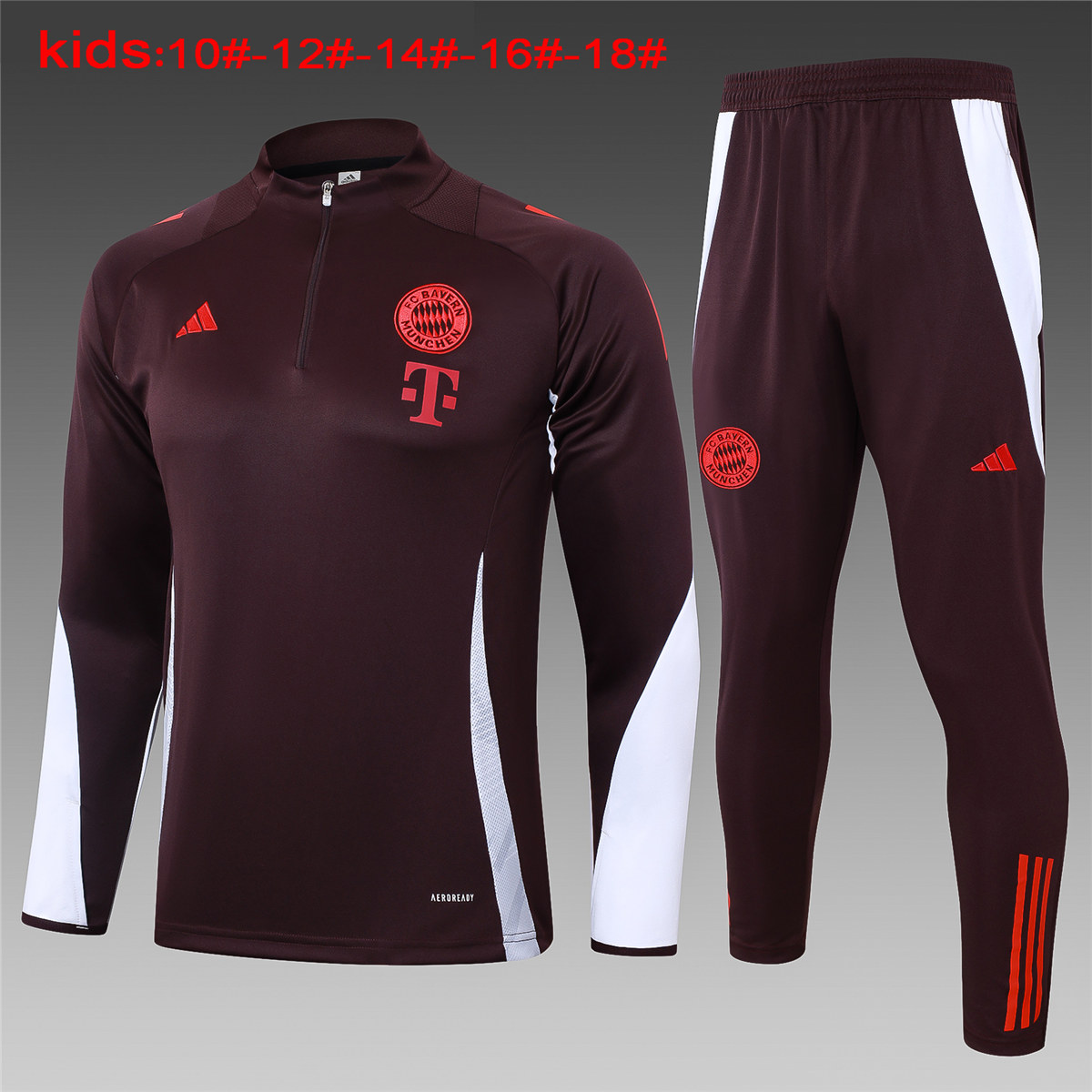 Kids Bayern Munich Training Suit Burgundy 2024/25