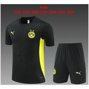 Kids Borussia Dortmund Short Training Suit Black 2024/25