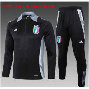 Kids Italy Training Suit Black 2024