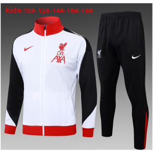 Kids Liverpool Jacket + Pants Training Suit White 2024/25