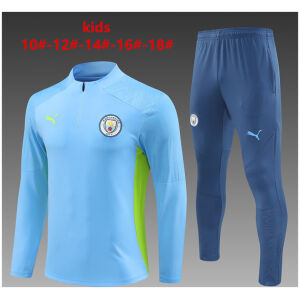 Kids Manchester City Training Suit Blue 2024/25